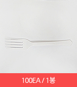 일회용포크(벌크/흰색/100ea/16cm)