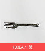 일회용포크(개별/검정/16cm/100ea/160mm):