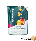 <재고미보유>베버시티_망고패션&nbsp;후르츠베이스(1kg*6팩)